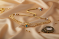 3 Layered Golden Choker Necklace by Lekischoicebypoonam