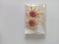 Pink Meenakari Peacock Bugdi | AD & Minakari Bridal Earcuffs | Maharashtrian Wedding
