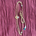 Golden Layered Choker with Pendant
