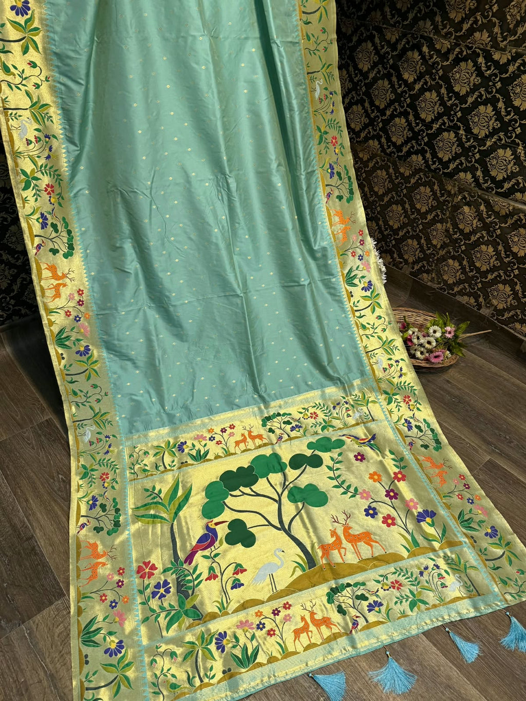 Jungle Theme Paithani Saree