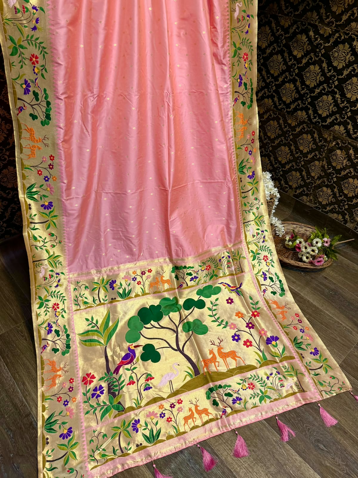 Jungle Theme Paithani Saree