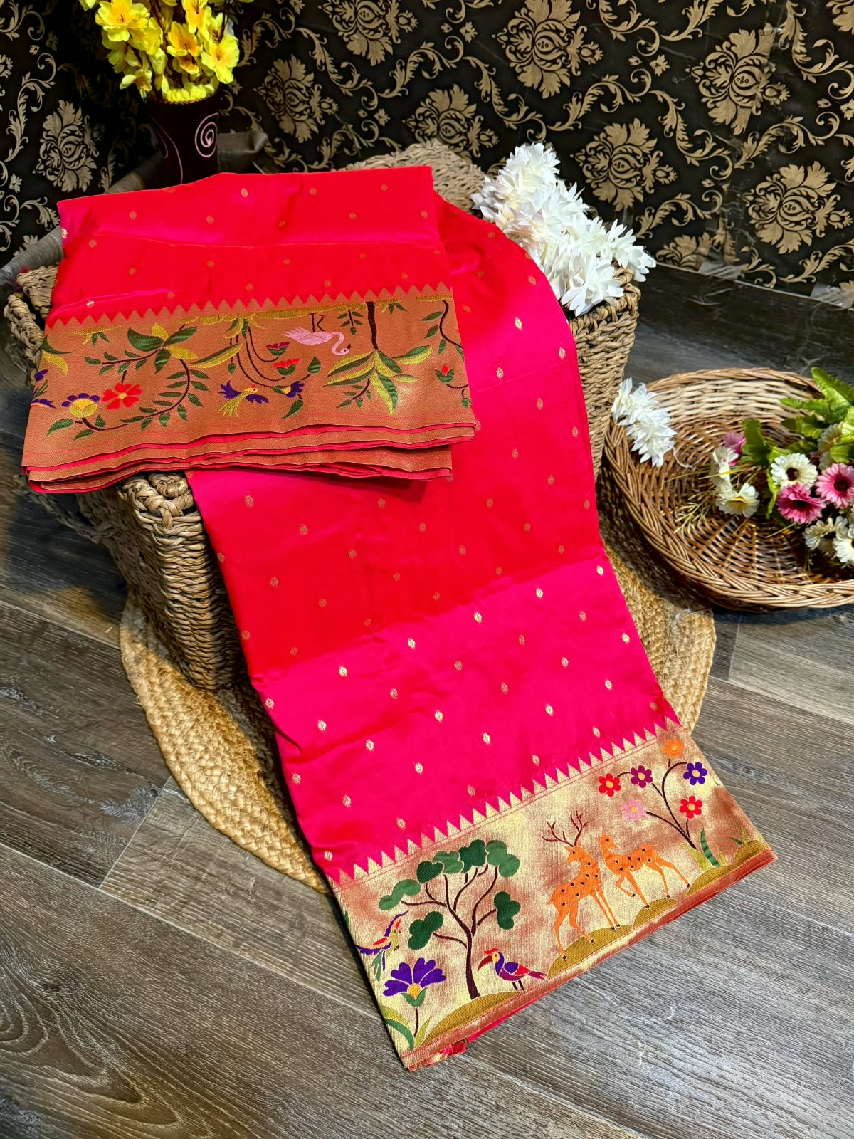 Jungle Theme Paithani Saree