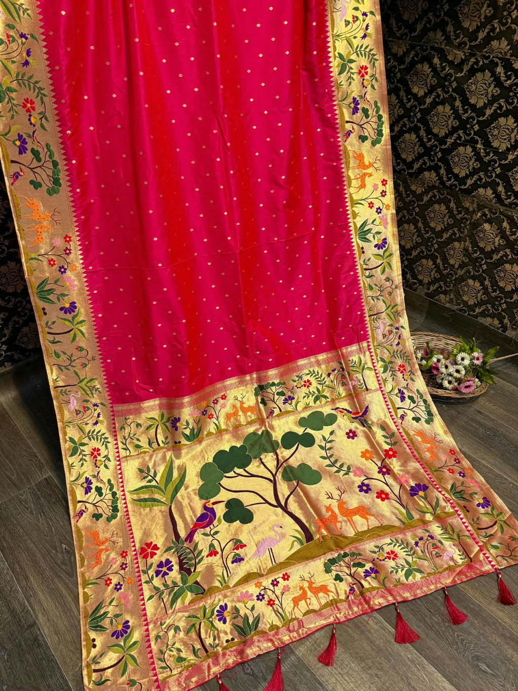 Jungle Theme Paithani Saree