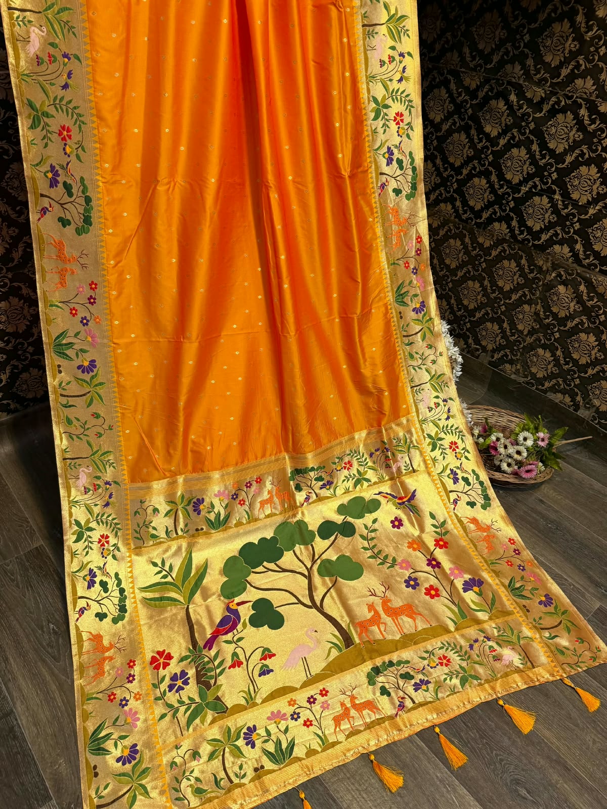Jungle Theme Paithani Saree