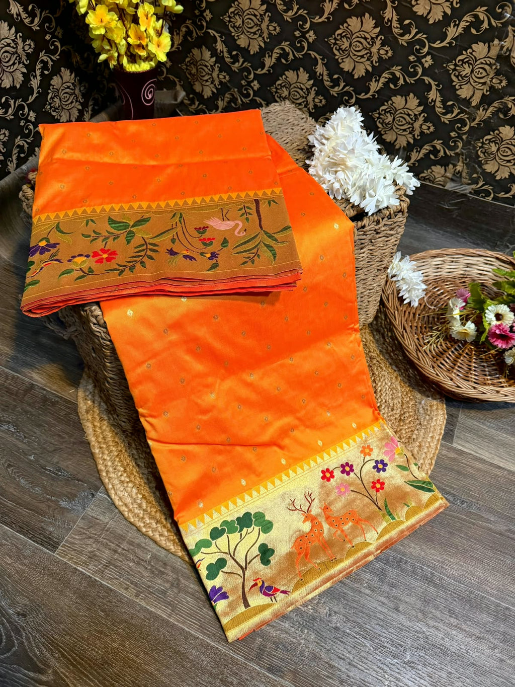 Jungle Theme Paithani Saree