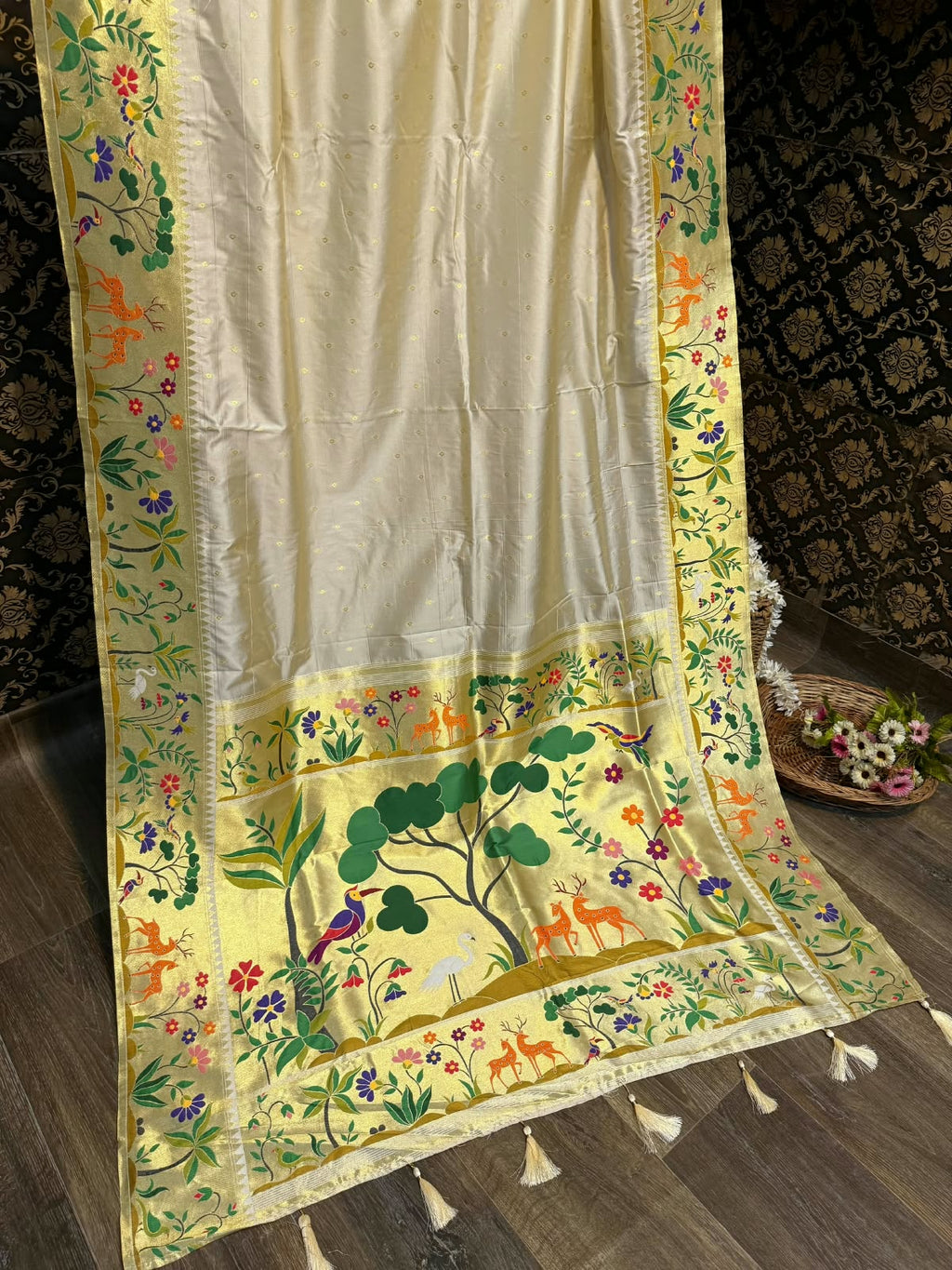 Jungle Theme Paithani Saree