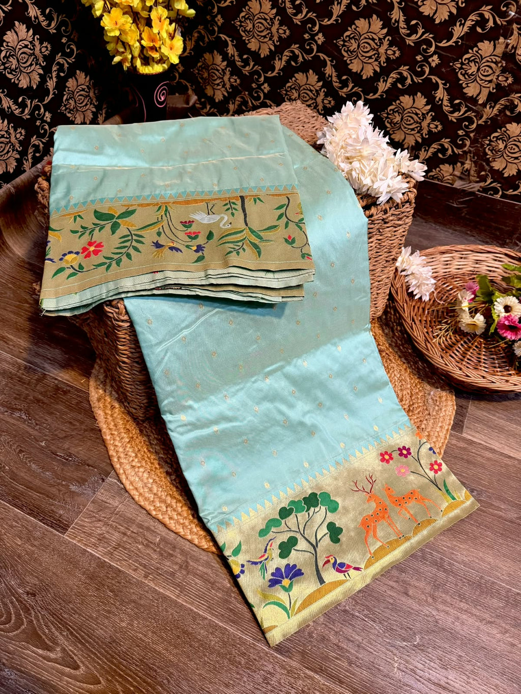 Jungle Theme Paithani Saree
