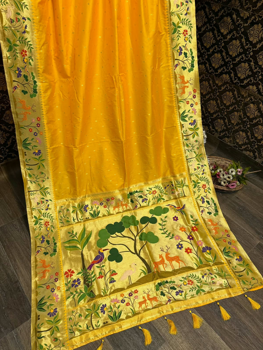 Jungle Theme Paithani Saree