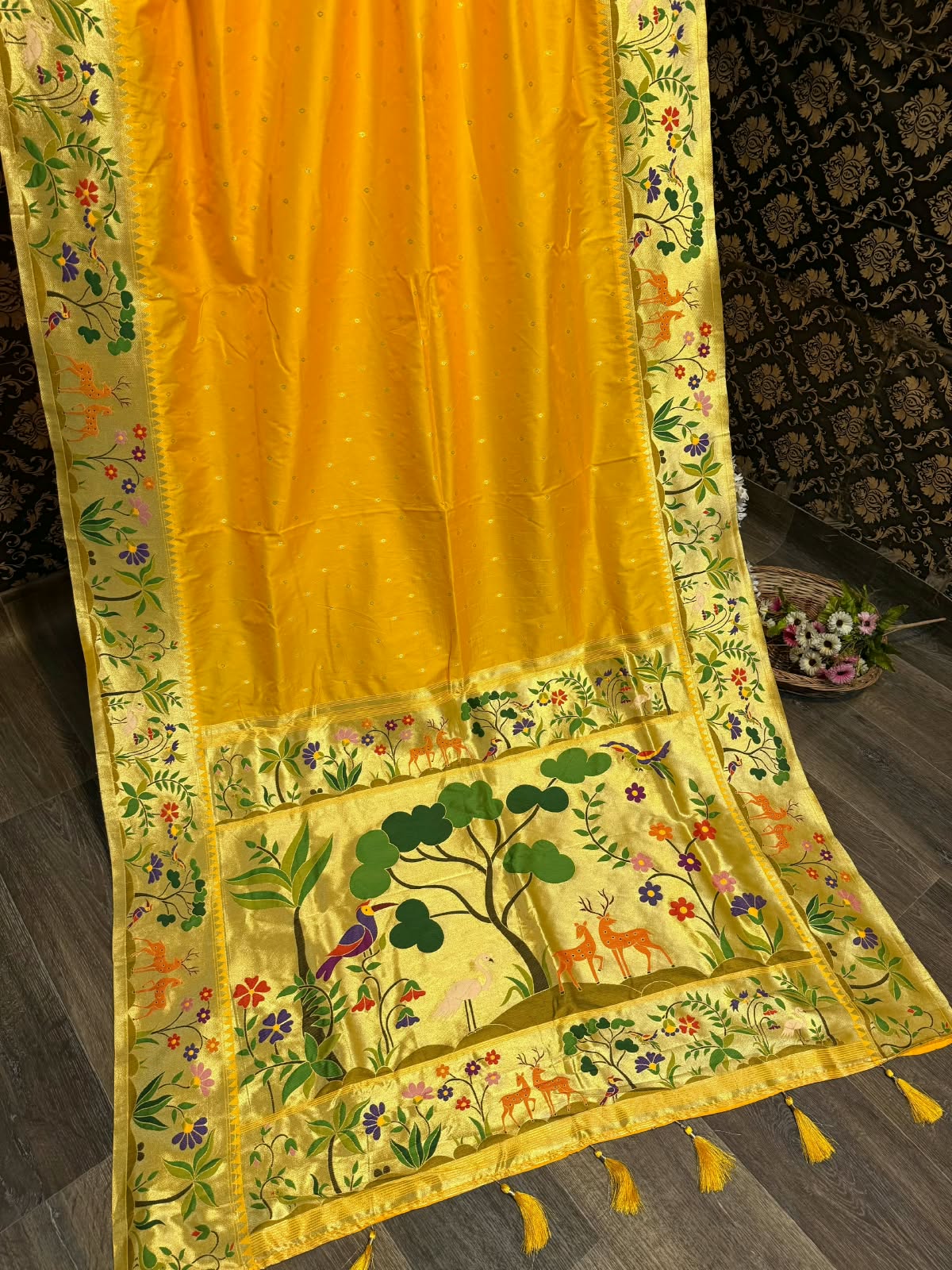 Jungle Theme Paithani Saree