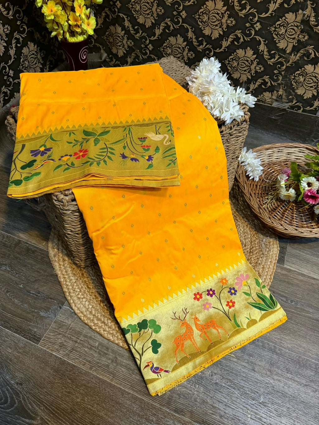 Jungle Theme Paithani Saree