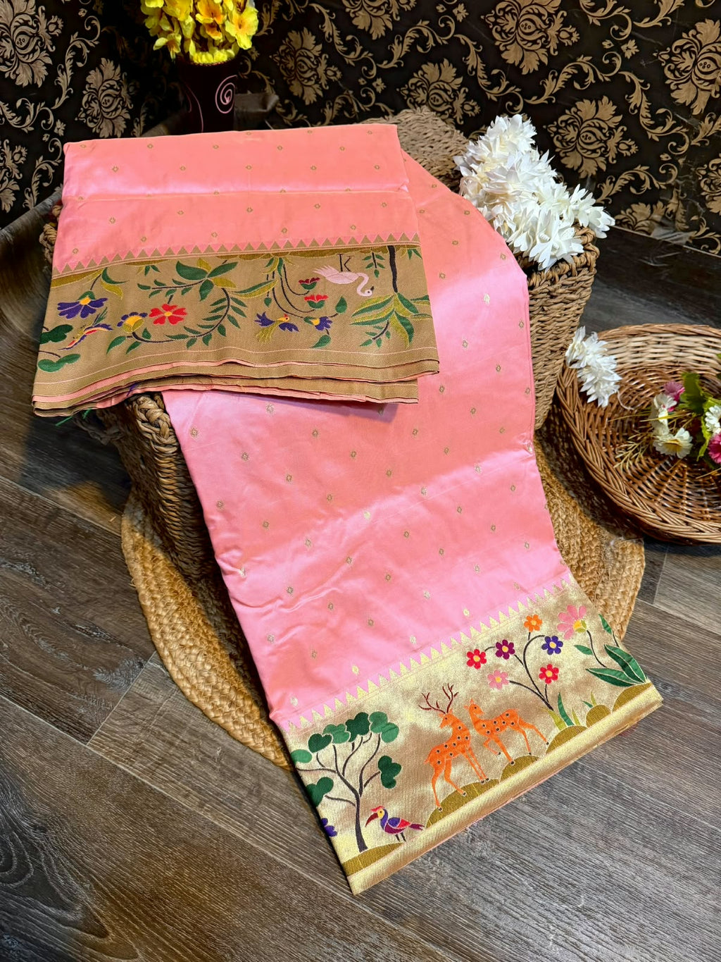 Jungle Theme Paithani Saree