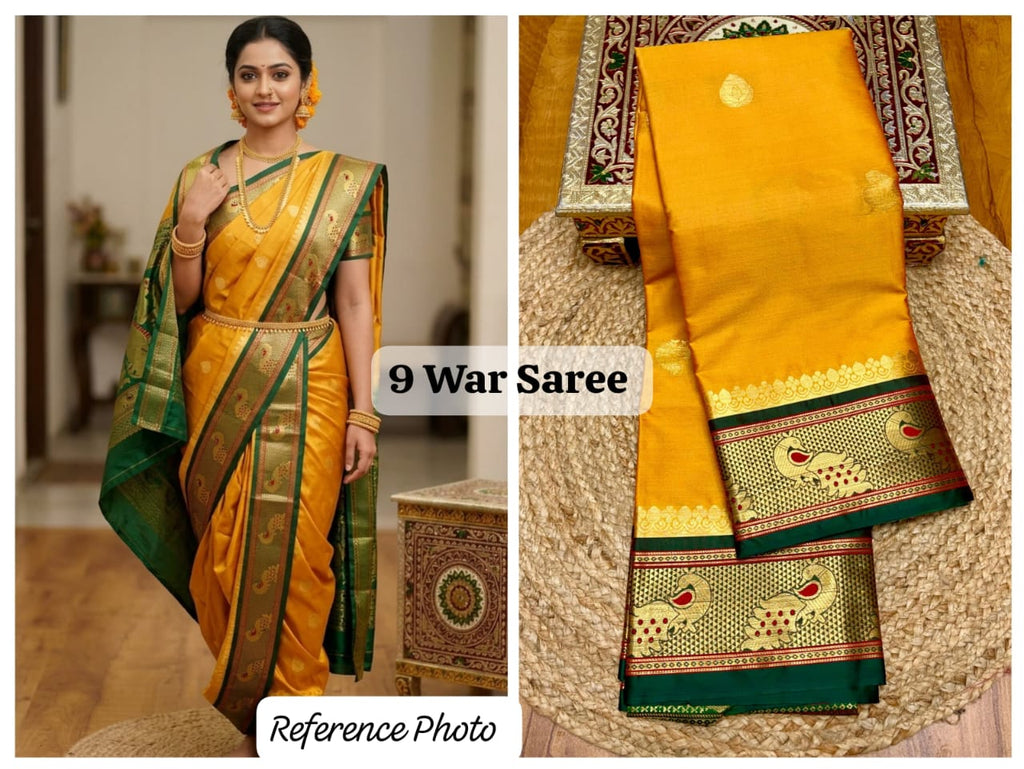 नऊवारी पैठणी Nauvari ( 9 Yard ) Paithani