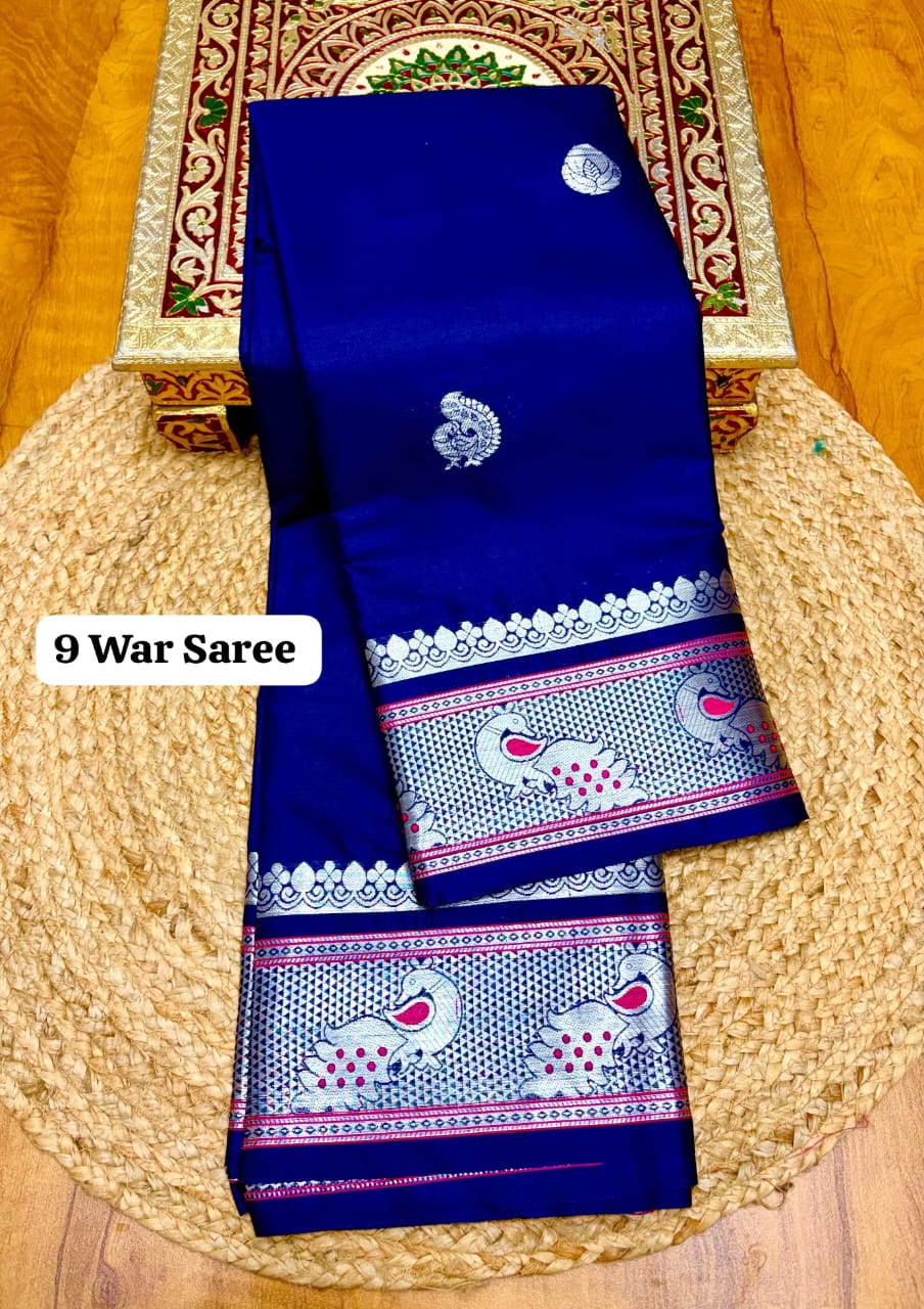 नऊवारी पैठणी Nauvari ( 9 Yard ) Paithani