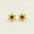 Floral Meenakari Stud Earrings - Symmetrical