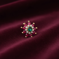 Floral Nosepin - Velvet Background