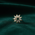 Floral Pearl Nosepin - Velvet Background