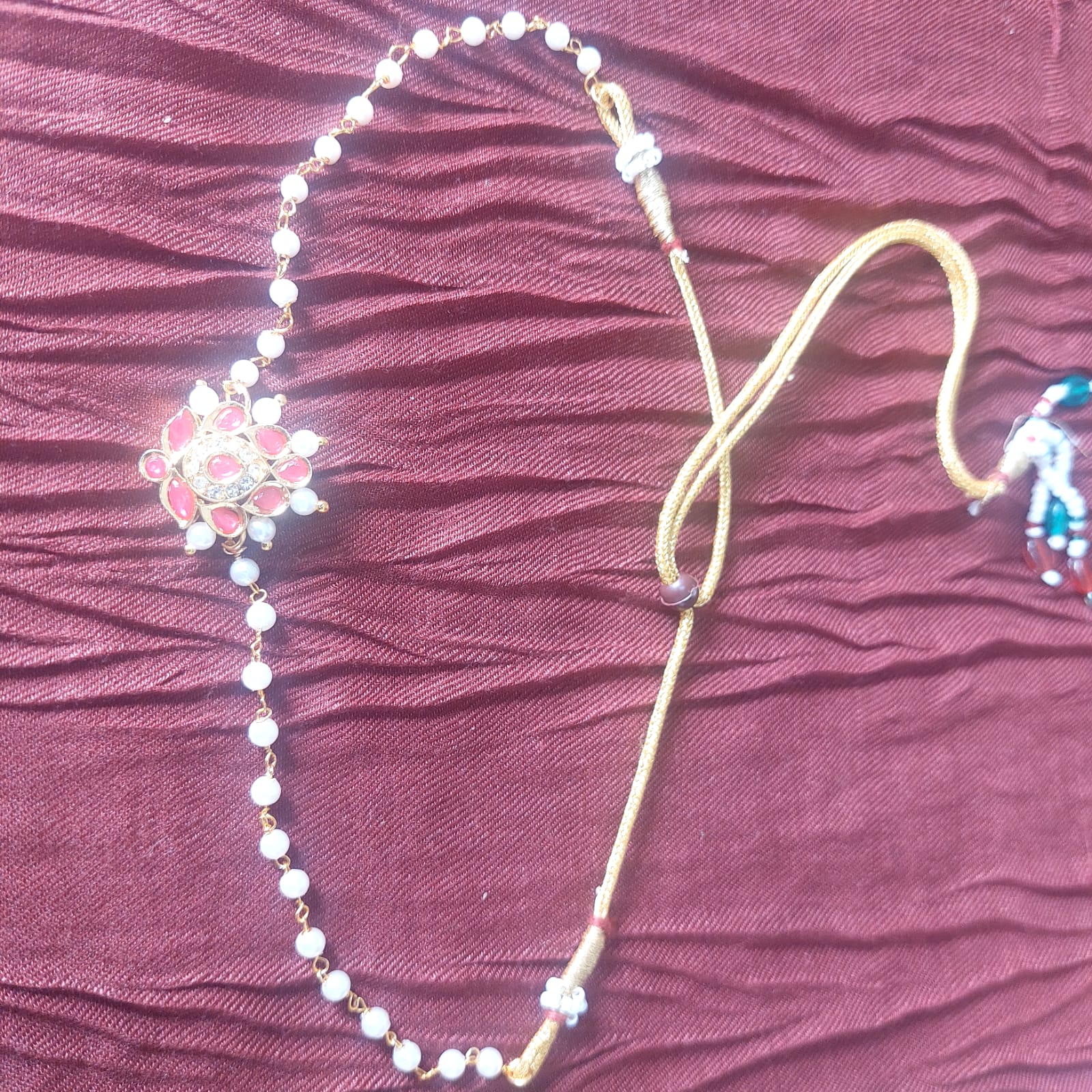 Single Layerd Moti Choker Necklace