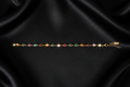Multicolour CZ Bracelet on Black Silk