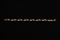 Rose Pink CZ Vine Bracelet on Black Velvet