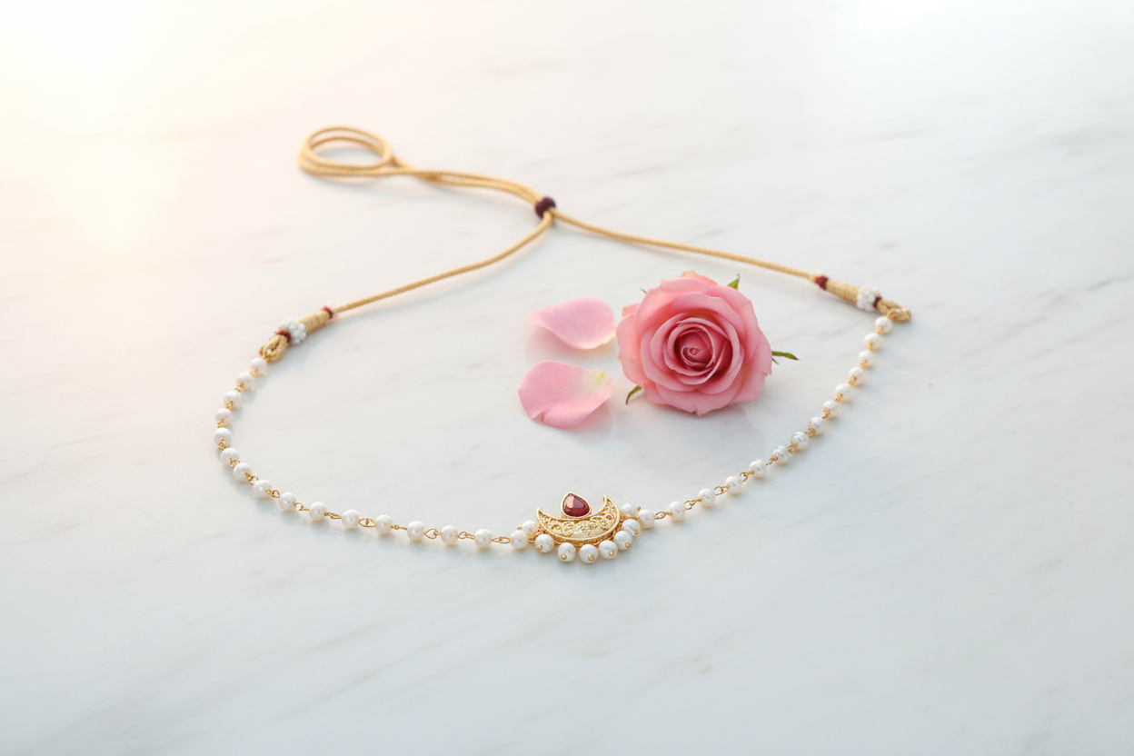 Single Layerd Moti Choker Necklace