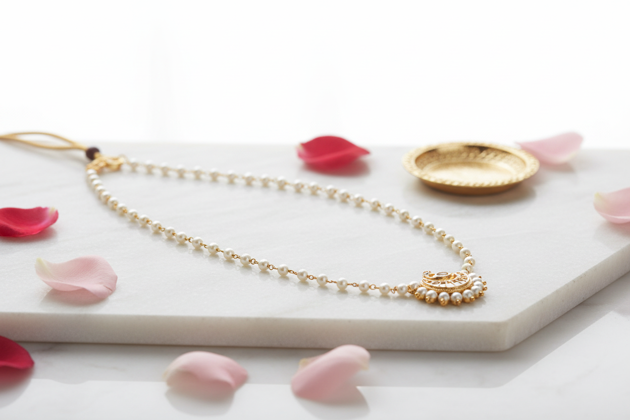 Single Layerd Moti Choker Necklace